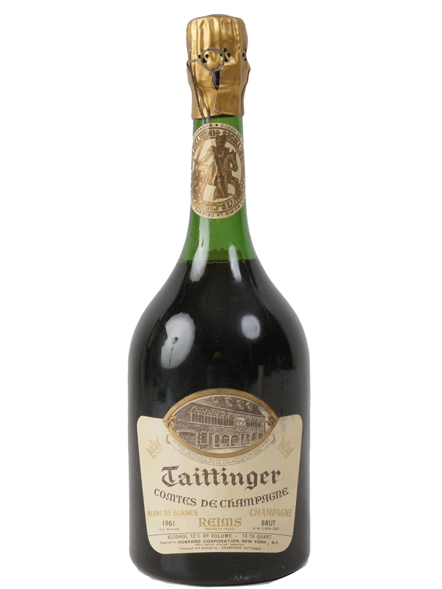 VINTAGE FRENCH TAITTINGER BRUT CHAMPAGNE RED IOB PIC-1